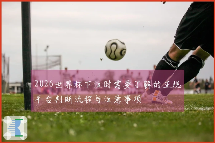 2026世界杯下注时需要了解的正规平台判断流程与注意事项