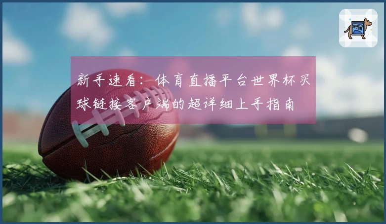 新手速看：体育直播平台世界杯买球链接客户端的超详细上手指南